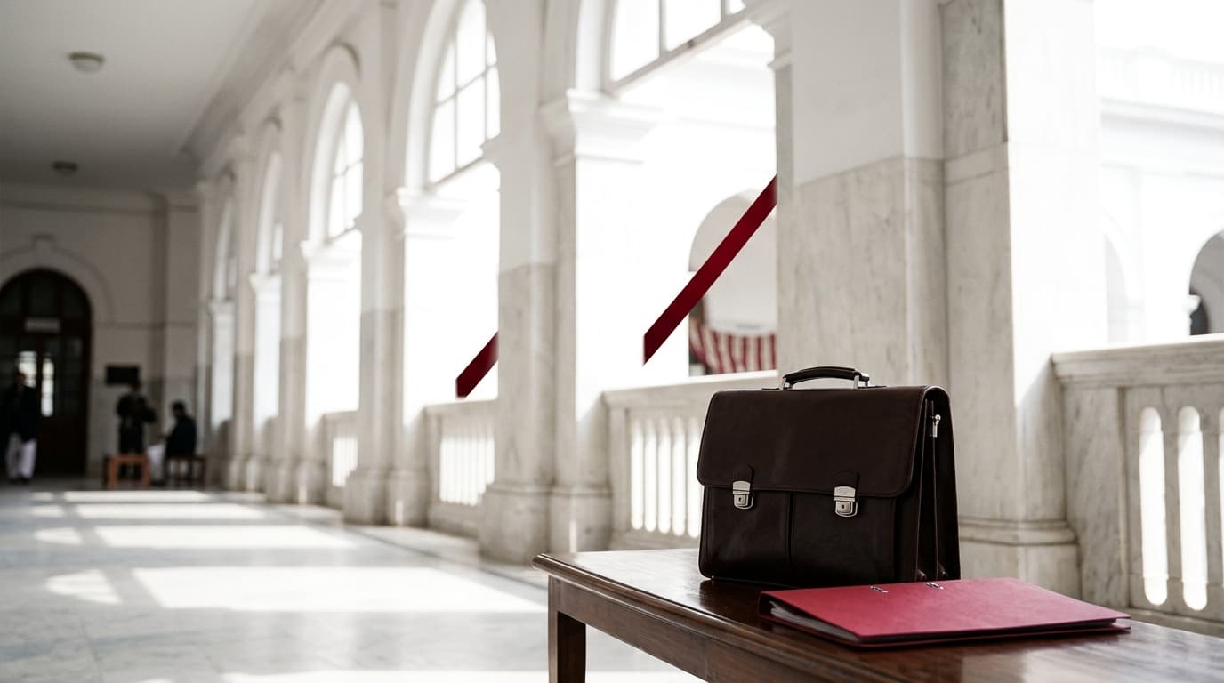 High Court Corridors and Legal Briefcase